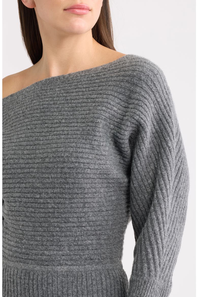 Alta Long Sleeve Rib Maxi Sweater Dress, Alternate, color, CHARCOAL