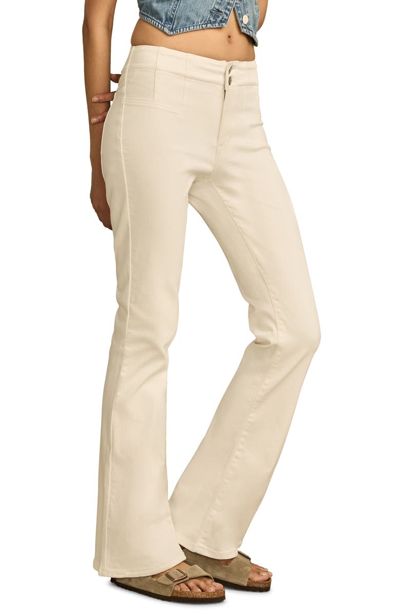 Lucky Brand Stevie High Waist Flare Jeans, Alternate, color, Bright White