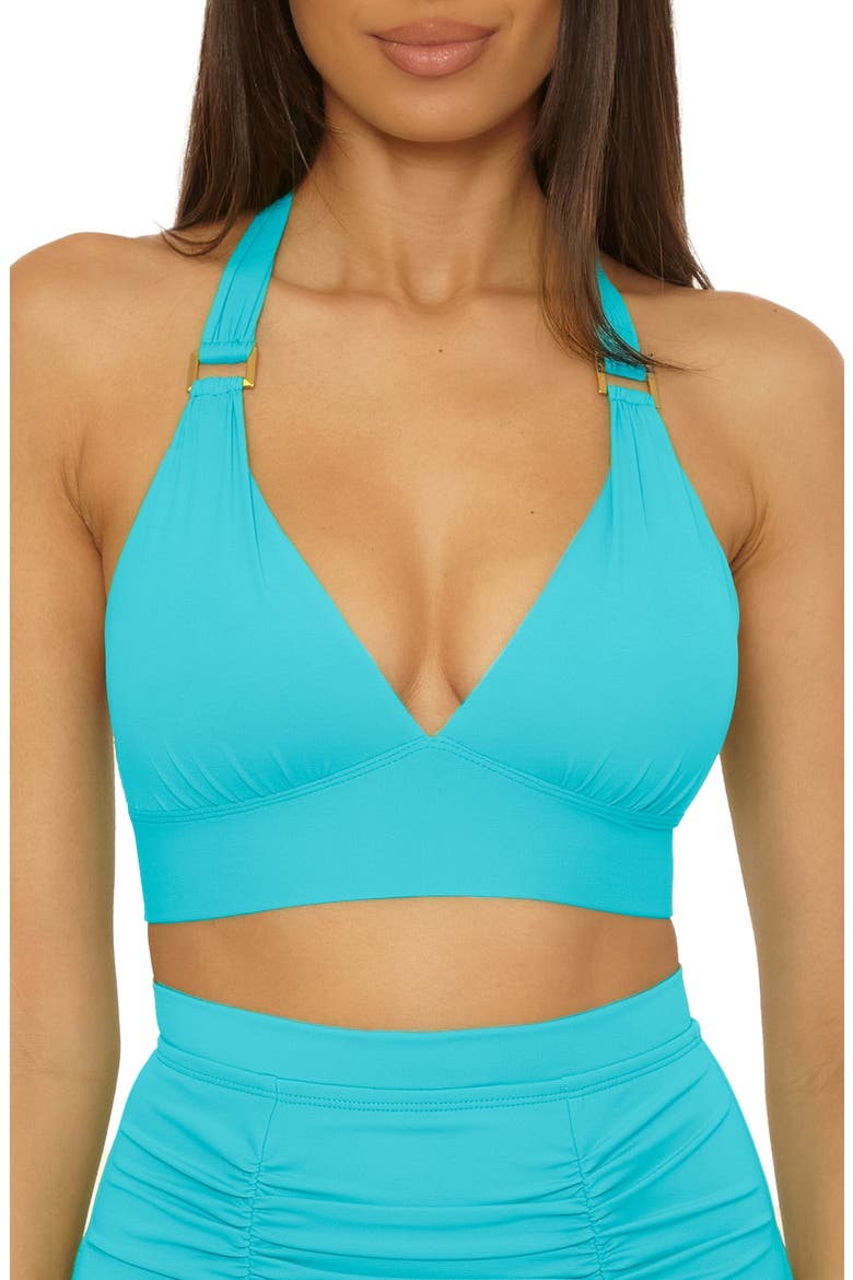 Sun Goddess Halter Bikini Top, Main, color, POOL