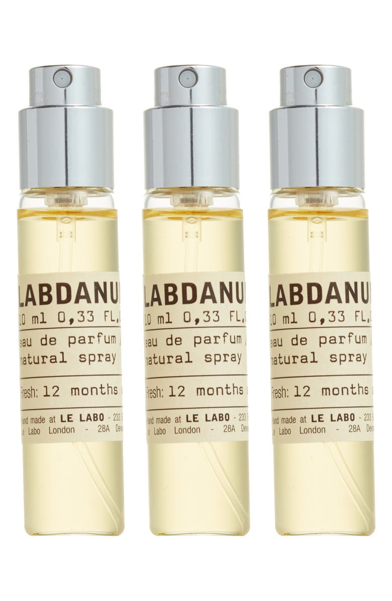 Le Labo Labdanum 18 Eau de Parfum Travel Tube Refill Trio, Alternate, color, 