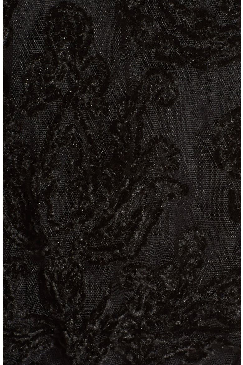 Embroidered Chenille Dress, Alternate, color, BLACK