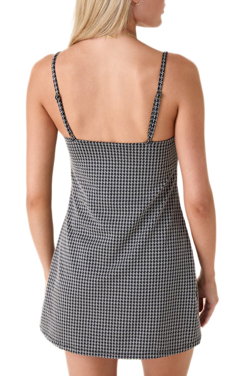 Andie The Amalfi One-Piece Swim Dress, Alternate, color, Black Houndstooth