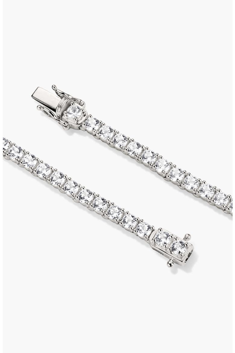 Lab Grown Sapphire Tennis Bracelet, Alternate, color, Sterling Silver