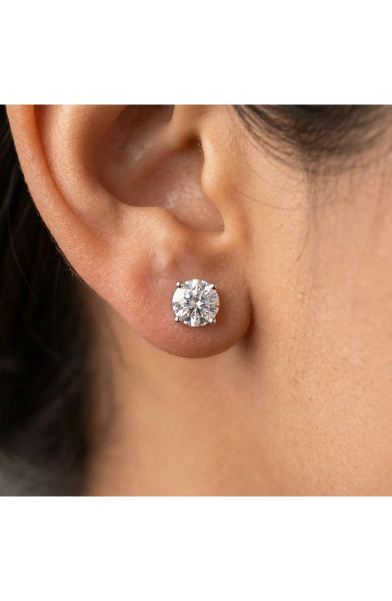 Bliss Diamond Certified 2Ct TW Diamond Studs Screw Back 14k Gold Lab Grown, Alternate, color, 14K White Gold