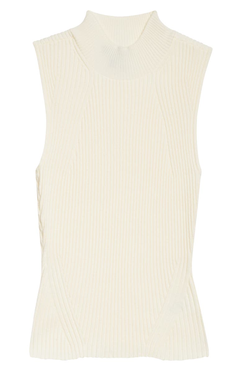 PAIGE Fidelia Mock Neck Sweater Tank, Alternate, color, Ivory