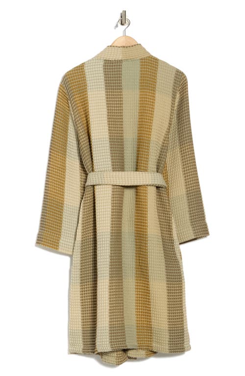 Parachute Plaid Organic Cotton Waffle Weave Robe In Multi