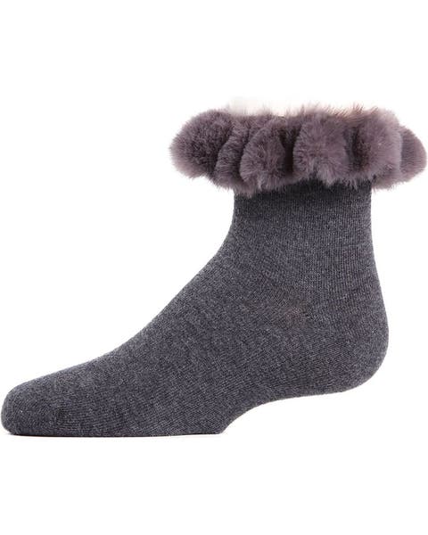 Kid's Faux-Fur Cuff Anklet Socks (Little Kid & Big Kid)