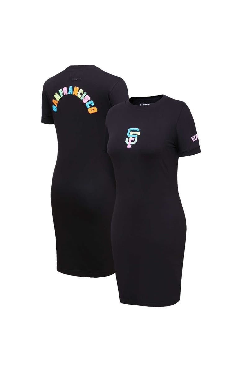 PRO STANDARD Women's Pro Standard Black San Francisco Giants Washed Neon Bodycon Dress, Main, color,