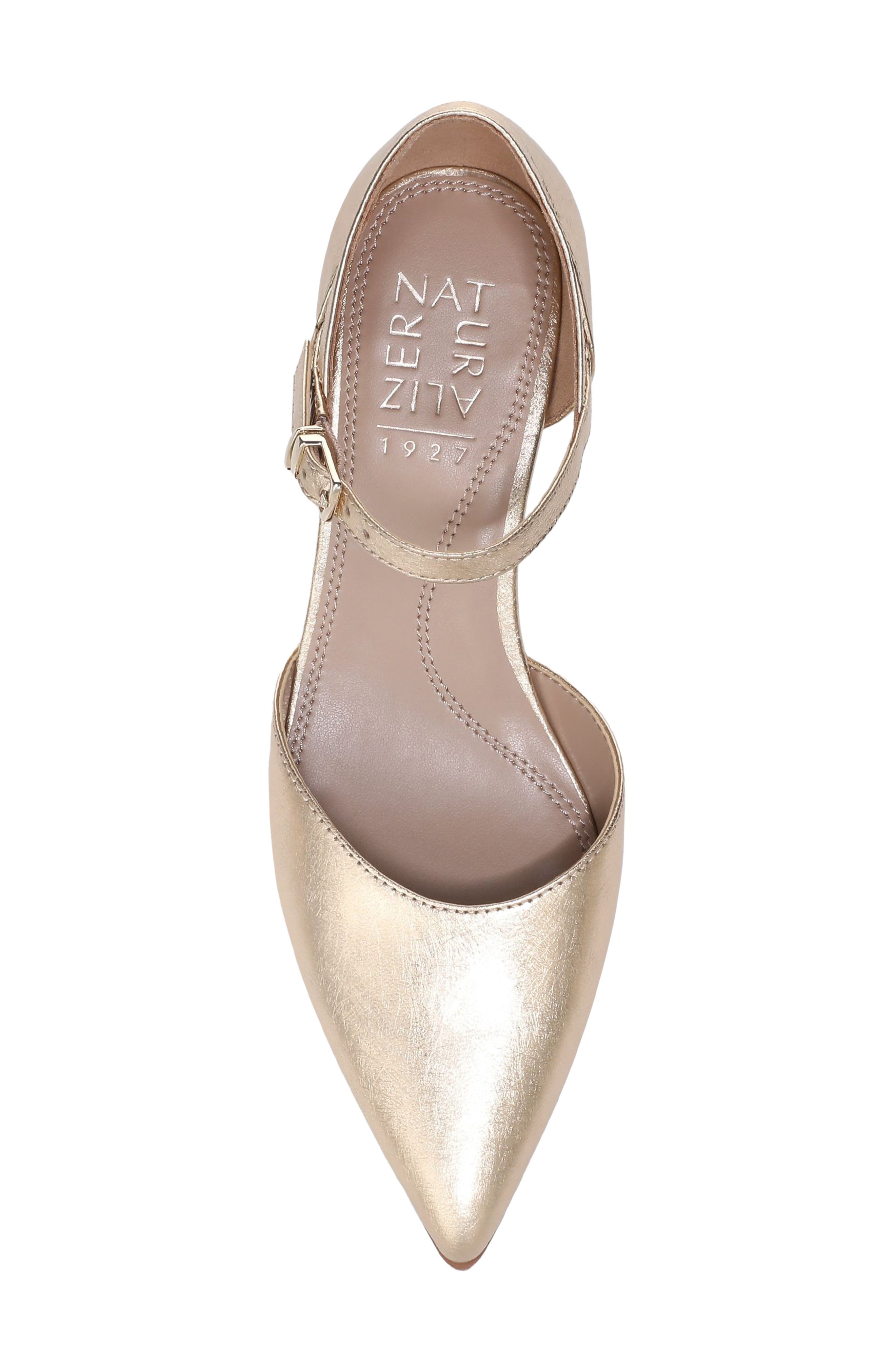 Maddox Ankle Strap Pointed Toe Pump, Alternate, color, LIGHT CHAMPAGNE