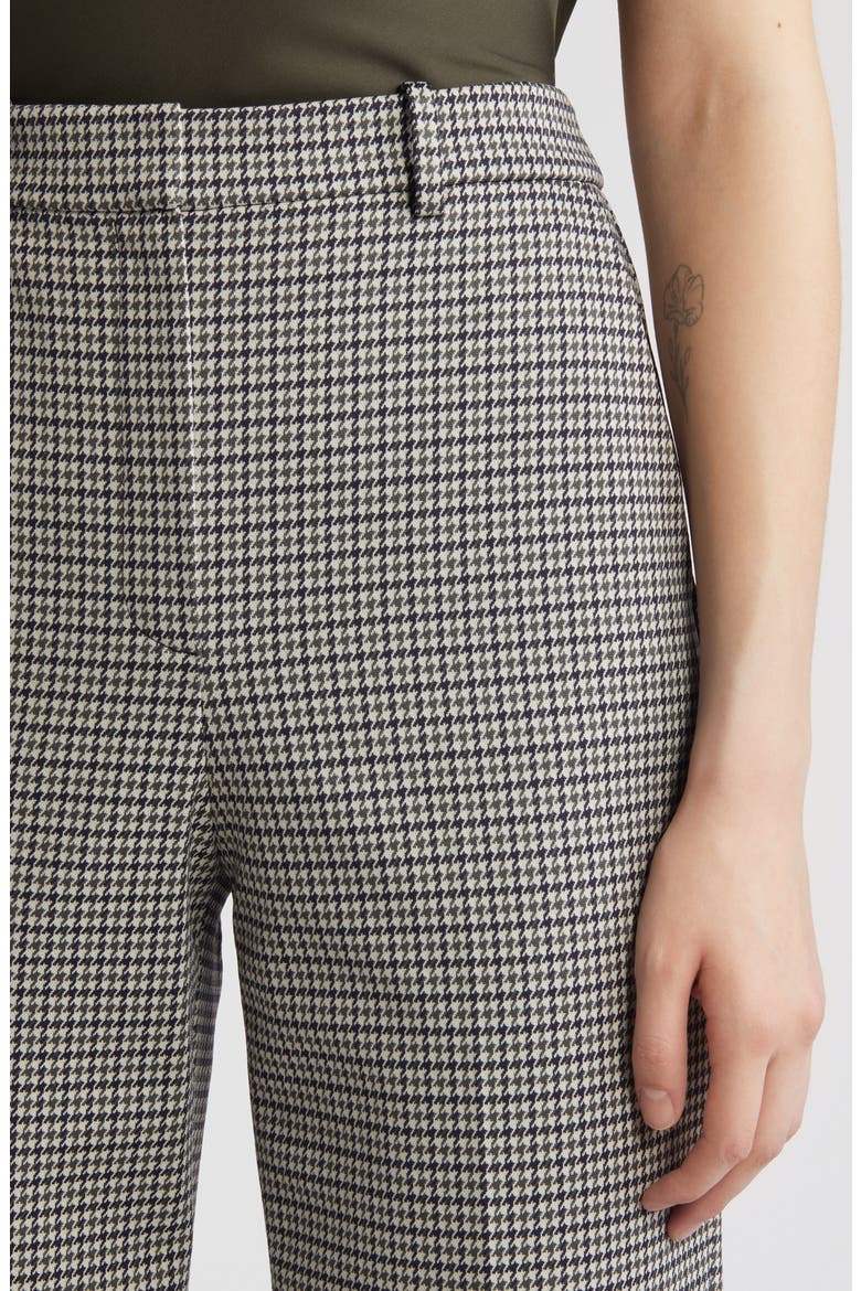 Houndstooth High Waist Straight Leg Pants, Alternate, color, NAVY MULTI
