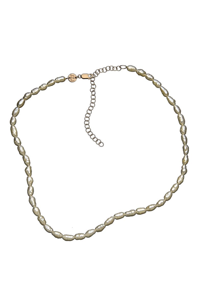 Jennifer Zeuner Nina Imitation Baroque Pearl Necklace, Main, color, Yellow Gold
