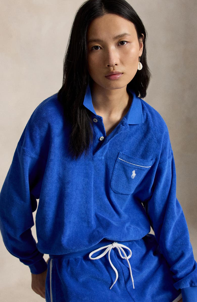 Polo Ralph Lauren Cotton Blend French Terry Sweatshirt, Alternate, color, Gala Blue