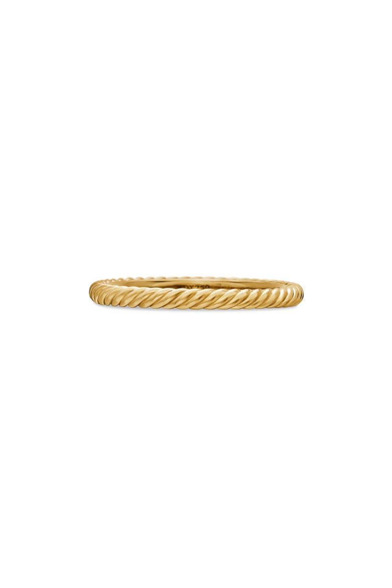 Cable Band Ring in Gold, Main, color, GOLD