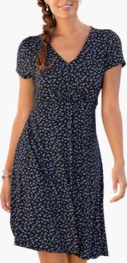 LASCANA Women's Short Sleeve Print Dress