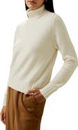 Lilysilk Women's Turtleneck Sweater with Rib Hemline