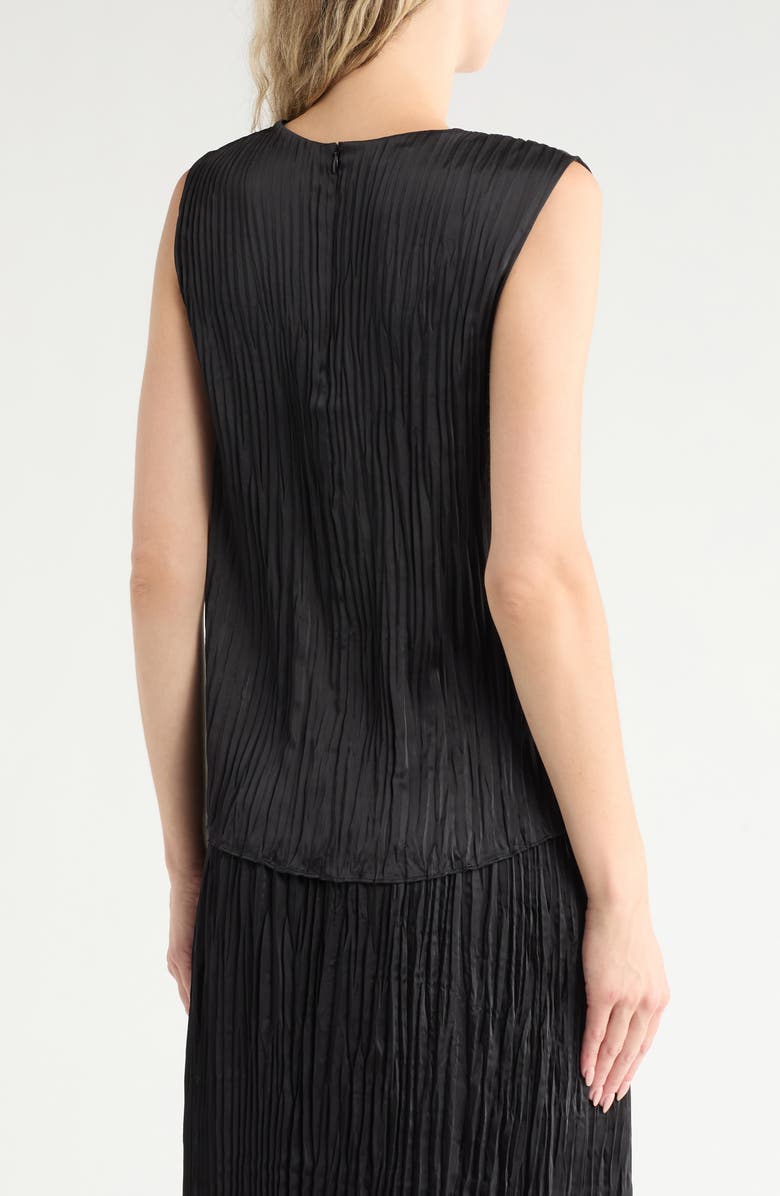 Vince Crushed Satin Shell, Alternate, color, Black