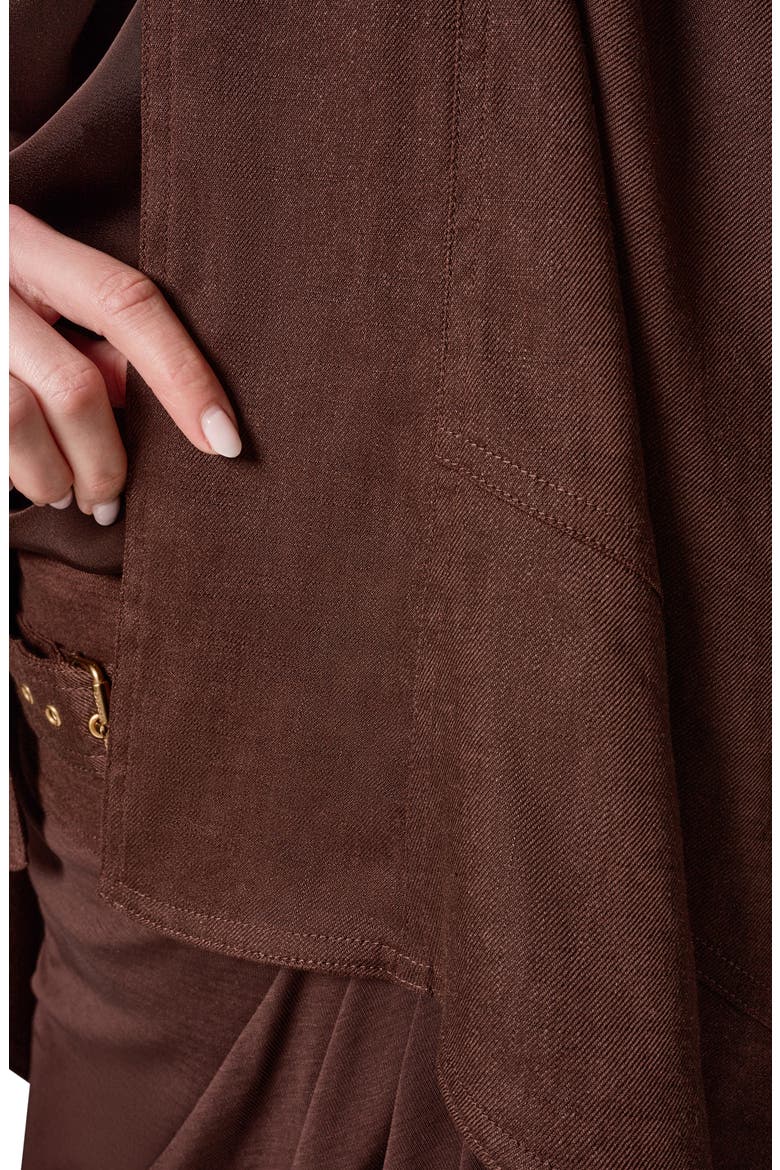 Drape Front Jacket, Alternate, color, CANYON