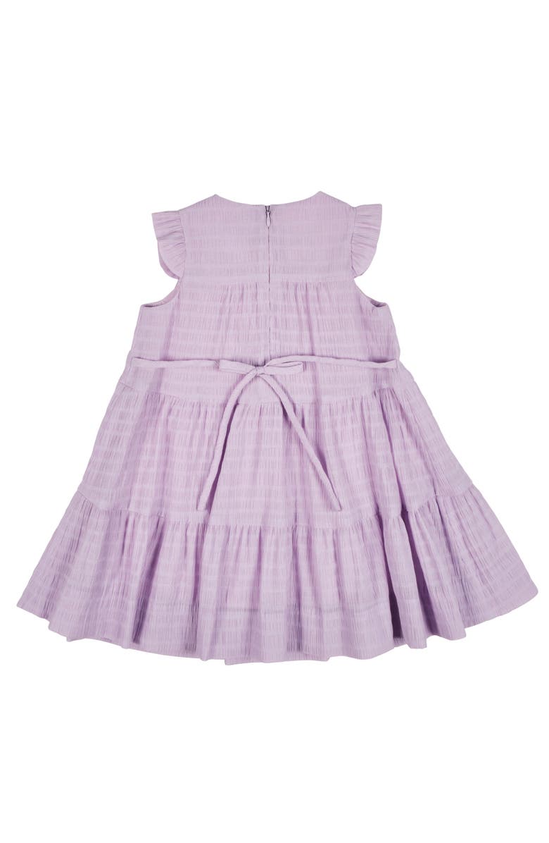 Florence Eiseman Crinkle Lawn Dress With Flower, Alternate, color, Light Purple