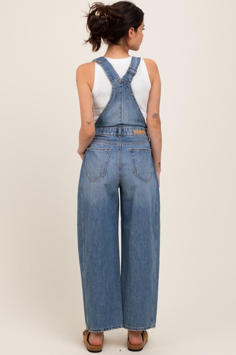 Barrel Leg Overalls, Alternate, color, Blue