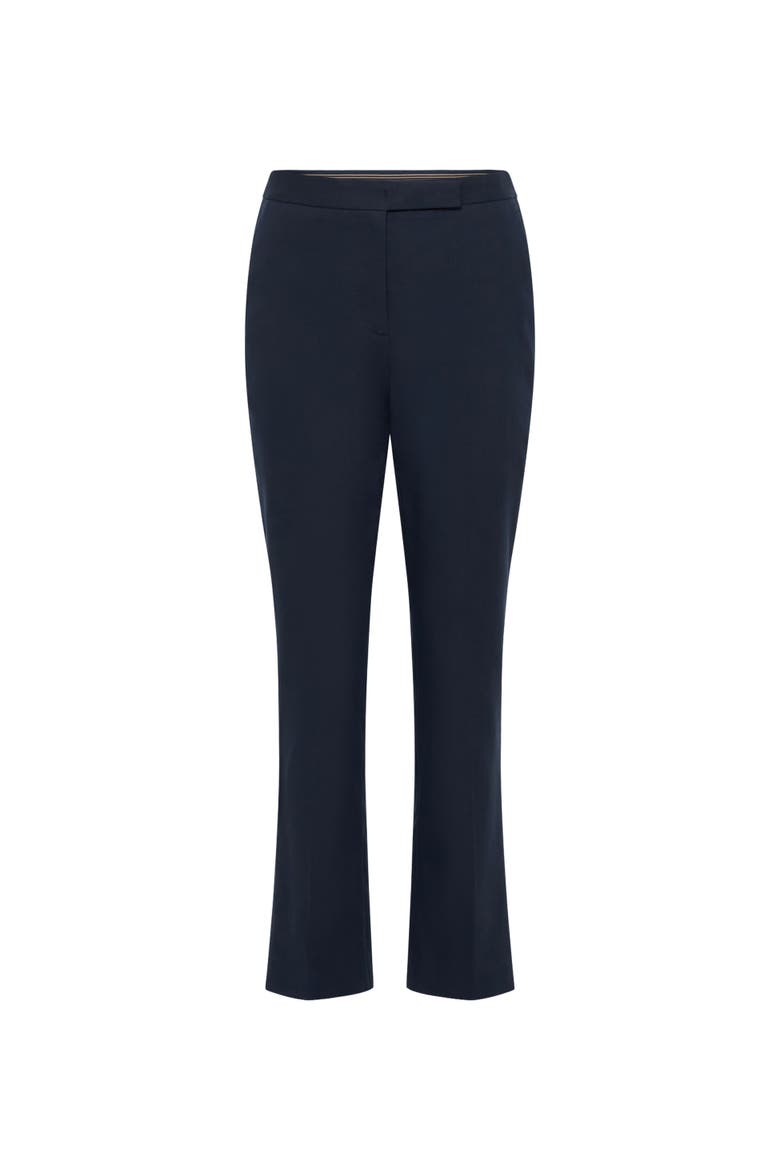 Auria Mid Rise Straight Leg Trousers, Alternate, color, Navy Blue