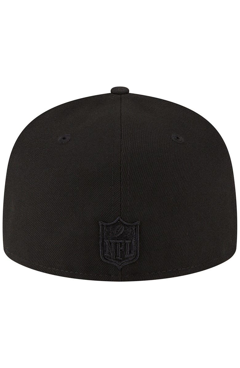 New Era Men's New Era Los Angeles Chargers Black on Black 59FIFTY Fitted Hat, Alternate, color,