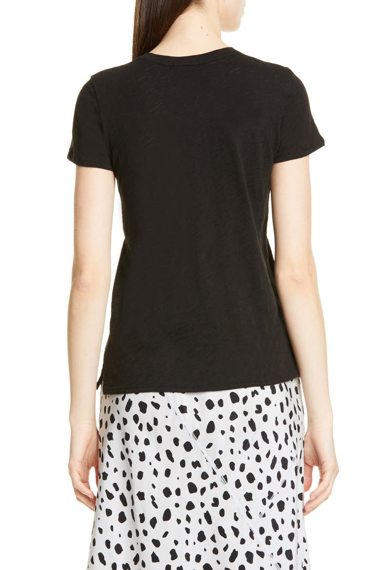 Schoolboy Cotton Crewneck T-Shirt, Alternate, color, BLACK