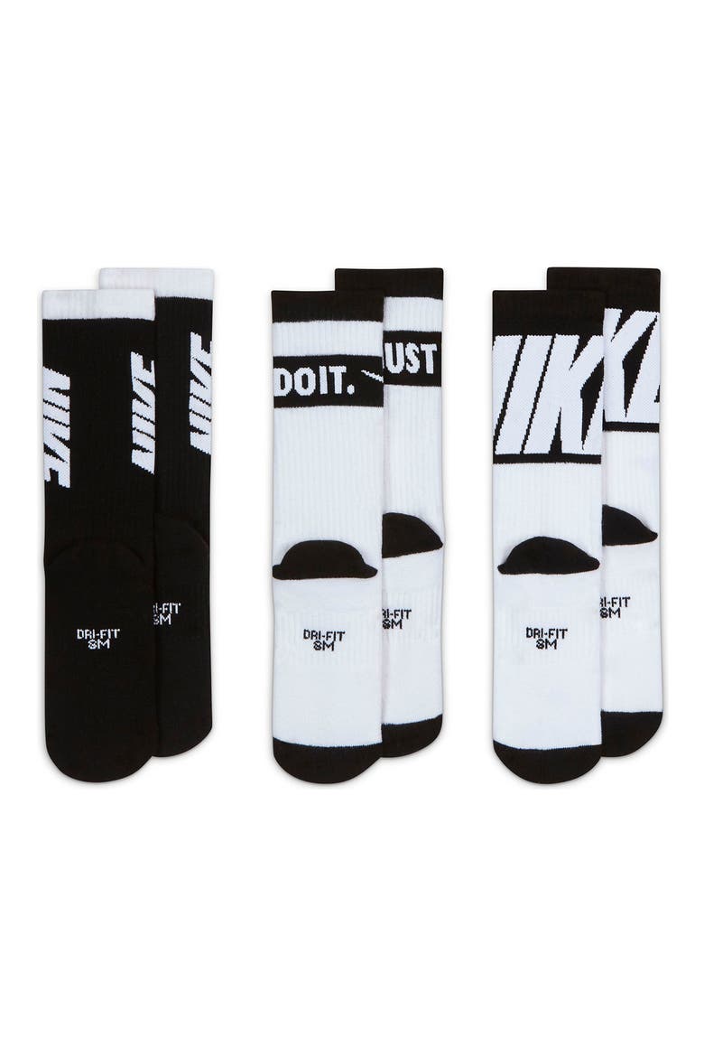 Everyday Crush Crew Socks - Pack of 3, Alternate, color, WHITE