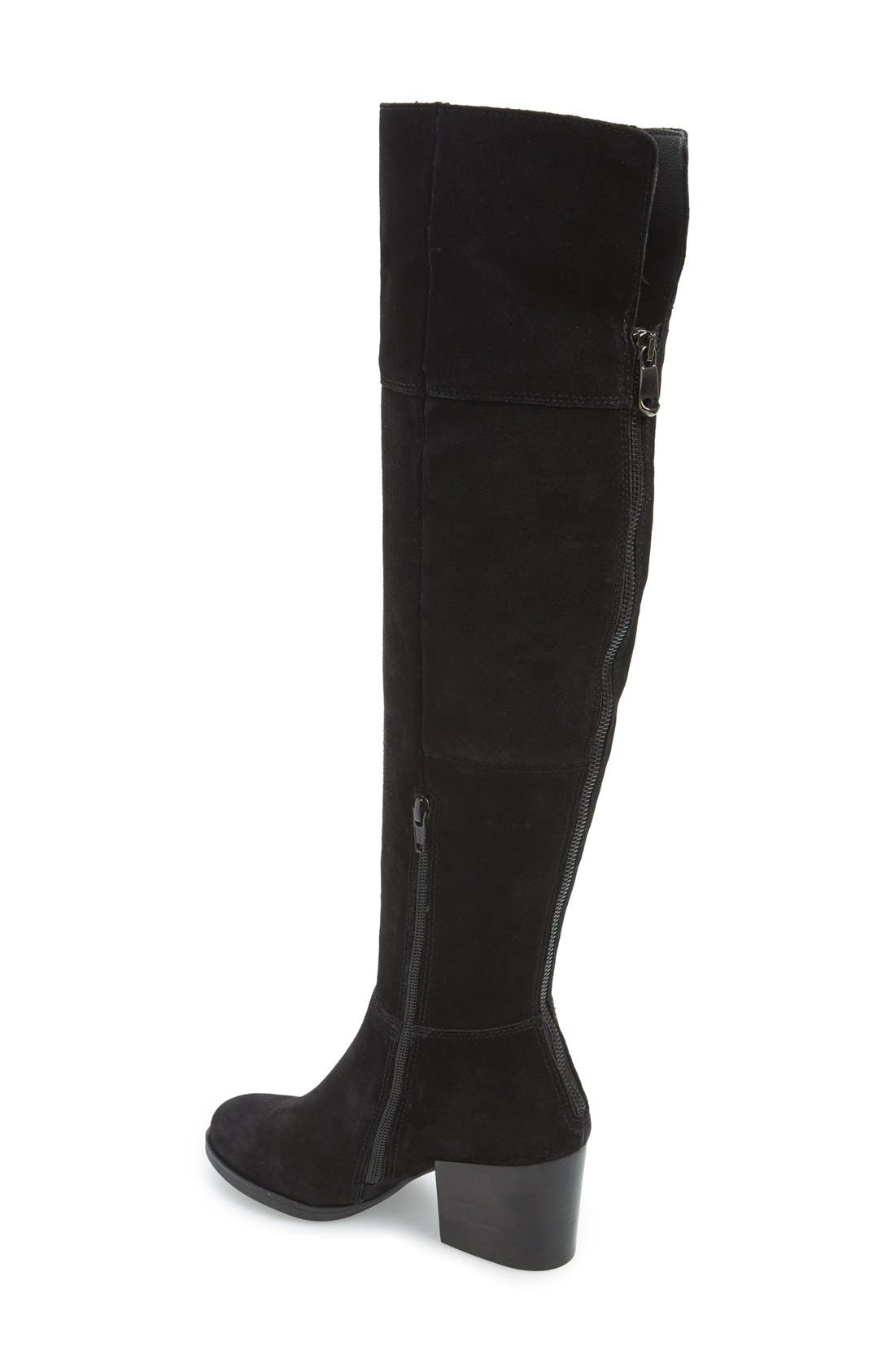 'Orabela' Knee High Boot, Alternate, color, BLACK SUEDE
