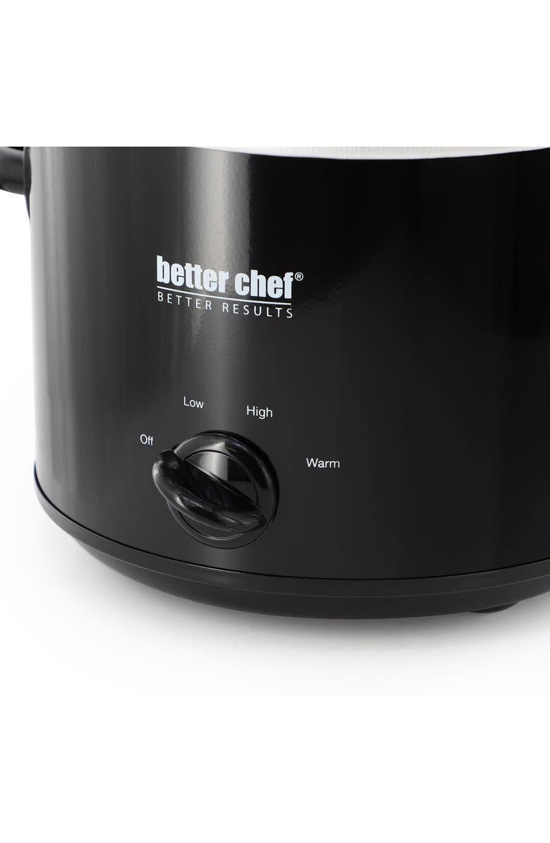 Better Chef 3 Quart Slow Cooker with Removable Stoneware Crock, Alternate, color, Black