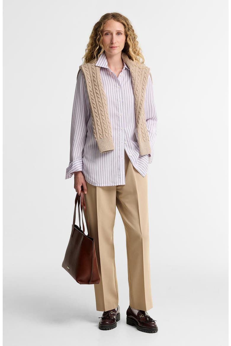 Evangeline Striped Lyocell Shirt, Alternate, color, FROSTED HEATHER STRIPE