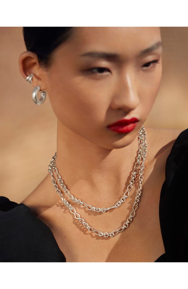 Monica Vinader Heritage Link Chain Necklace, Alternate, color, Silver