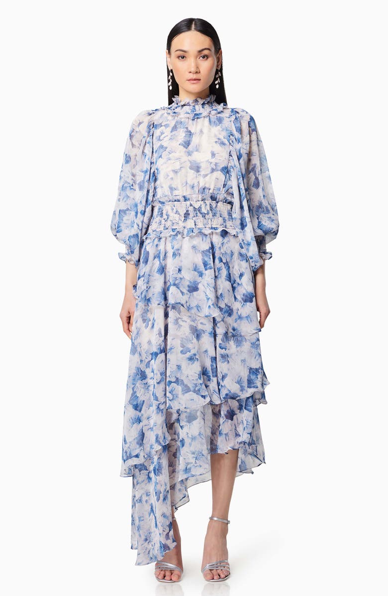 Elliatt Astrid Floral Long Sleeve Midi Dress, Alternate, color, 