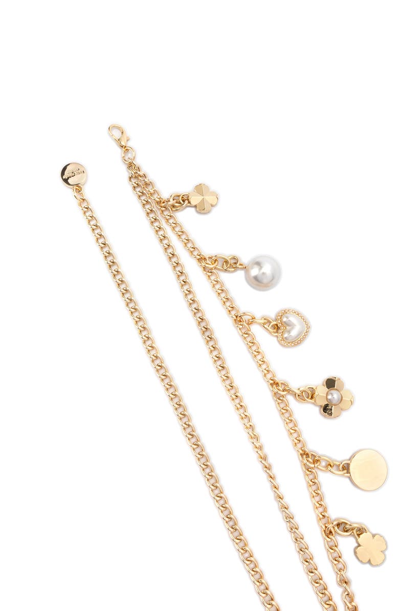 Kate Spade New York multicharm chain belt, Alternate, color, Polished Gold