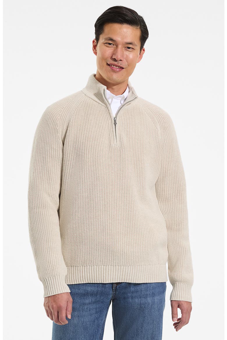 Drifter Quarter Zip Sweater, Main, color, Flax Heather
