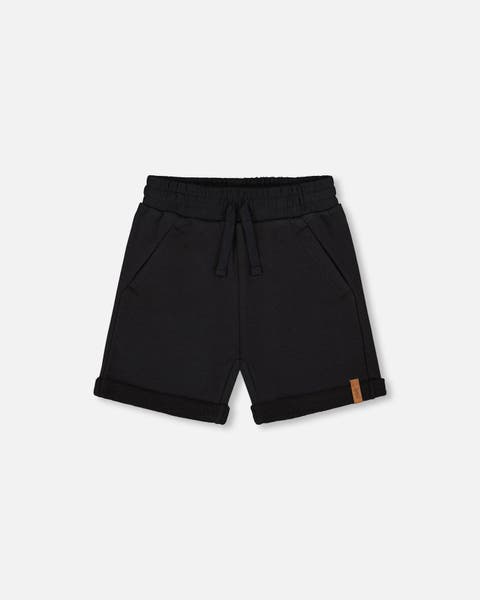 Little Boy's French Terry Short Black