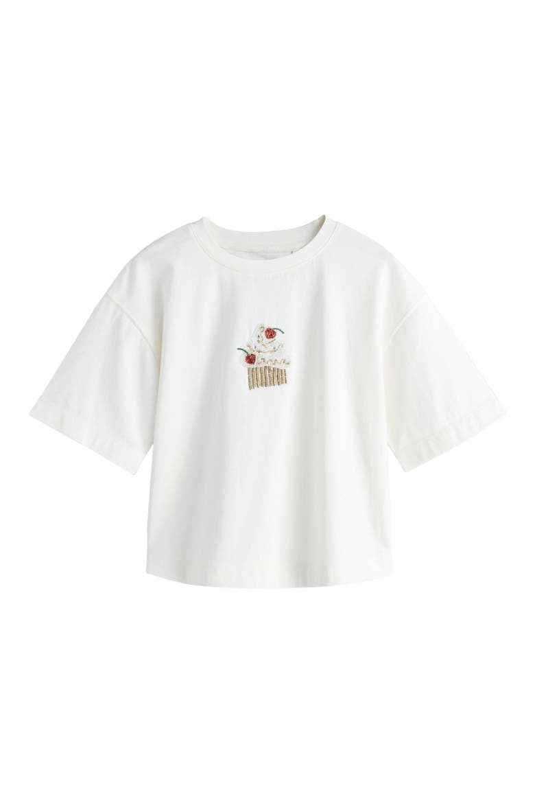 Kids' Cake Beaded Oversize T-Shirt, Main, color, NEUTRAL