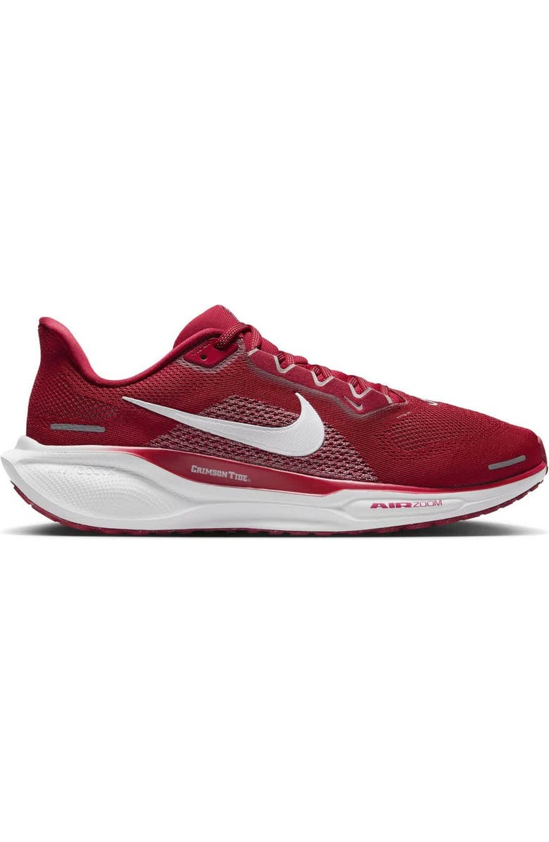 Nike Unisex Nike Crimson Alabama Crimson Tide Zoom Pegasus 41 Running Shoes, Alternate, color,