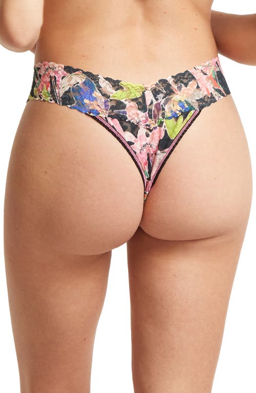 Hanky Panky Print Original Rise Thong In Black