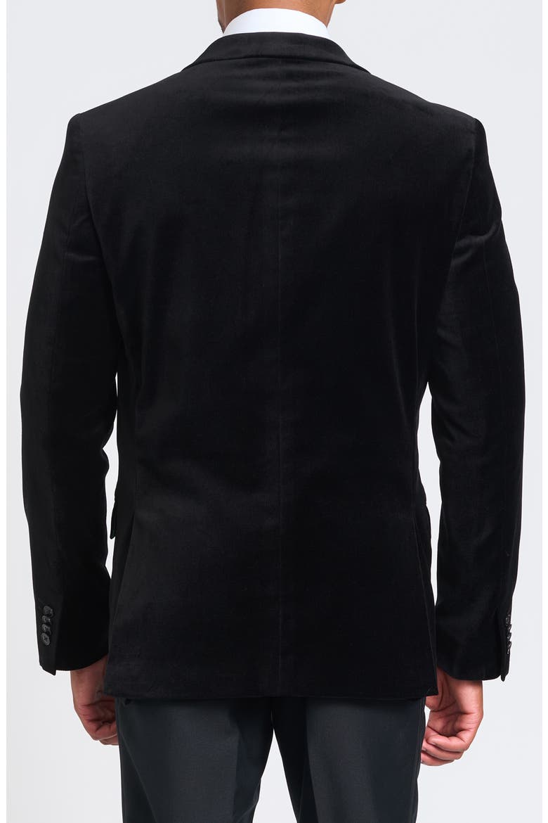 Velvet Blazer, Alternate, color, BLACK