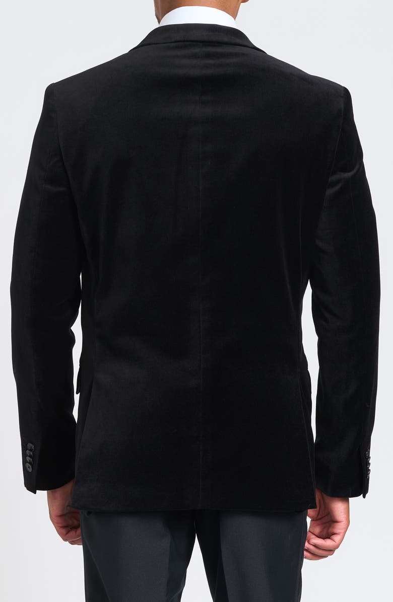 SAVILE ROW CO Velvet Blazer, Alternate, color, Black