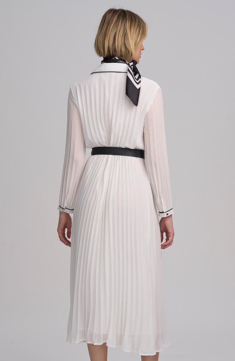 ELLE Collection Woven Pleated Dress, Alternate, color, Ivory