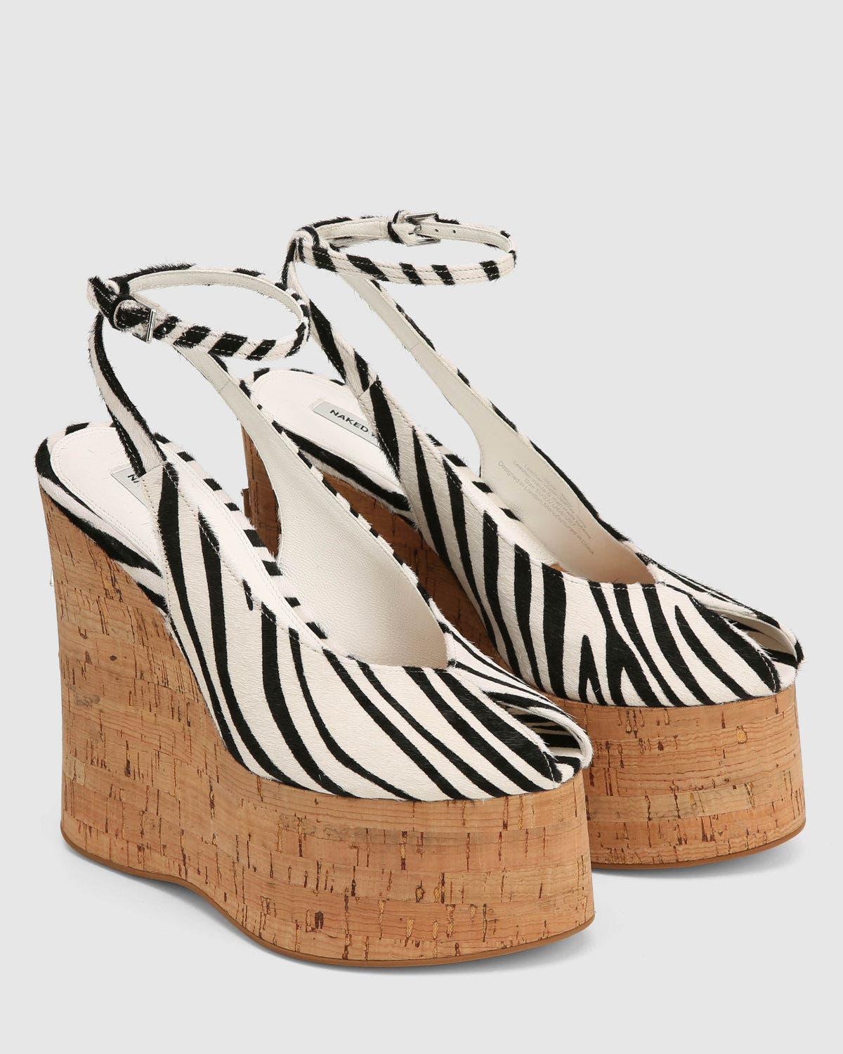 Naked Wolfe Tansy White Patent, Alternate, color, Zebra