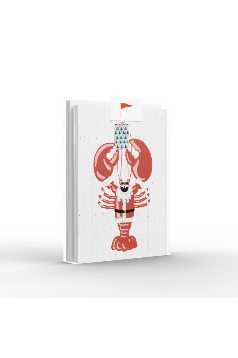 Lobstah Santa Greeting Card Pack Set, Main, color, Multi-Pack