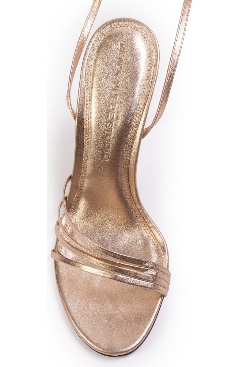 BLACK SUEDE STUDIO Ella 100 Metallic Sandal, Alternate, color, Gold Metallic