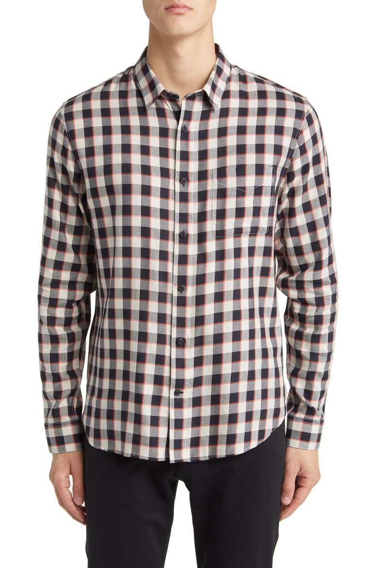 Ojai Classic Fit Plaid Button-Up Shirt, Main, color, STONE BEACH/ COASTAL