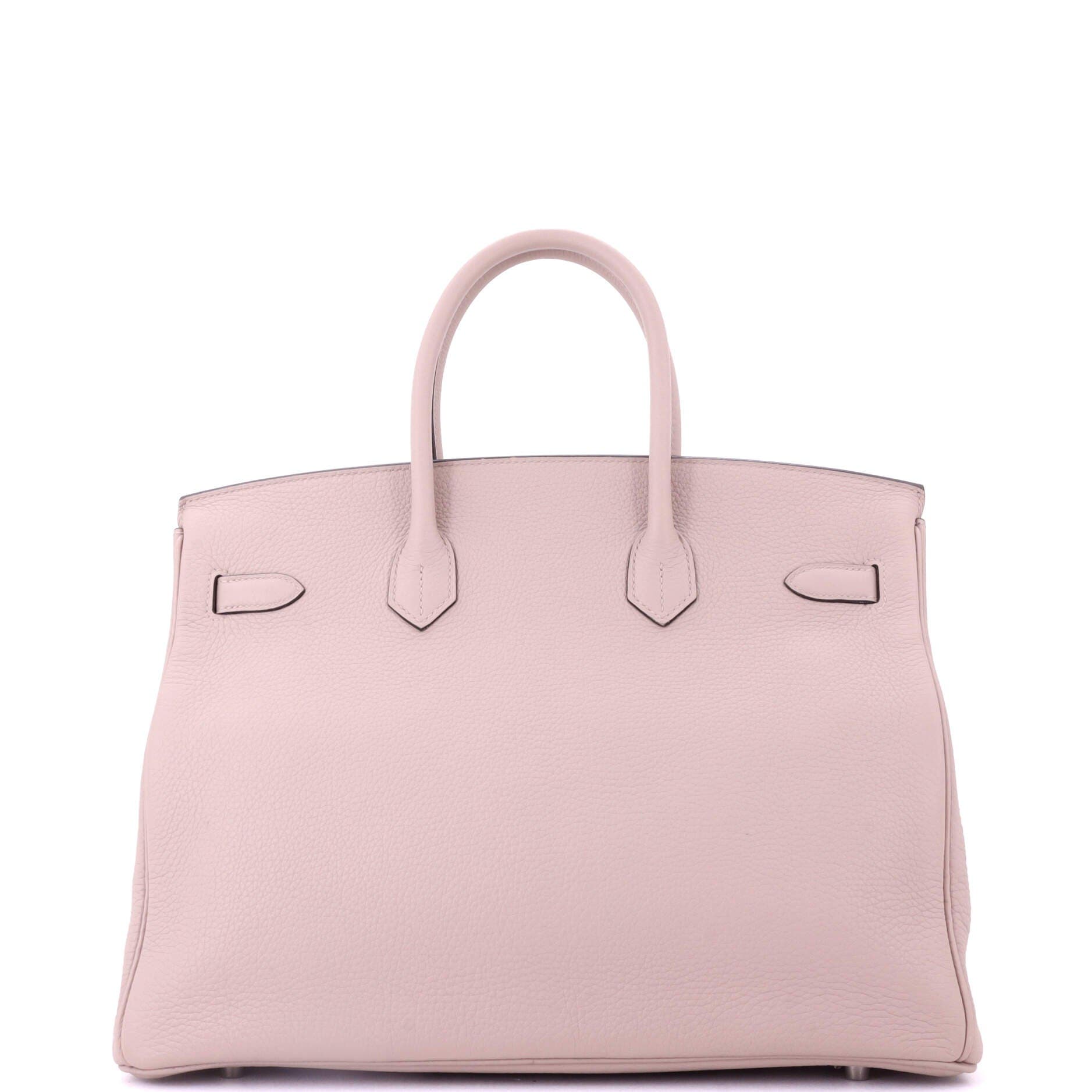 Pre-Owned Hermes Birkin Handbag Purple Clemence with Palladium Hardware 35, Alternate, color, Glycine