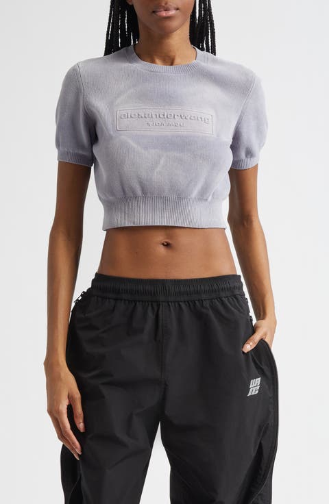 ショートパンツ ALEXANDER WANG 'Running' shorts Gray Alexander Wang Contemporary sporty cotton running shorts