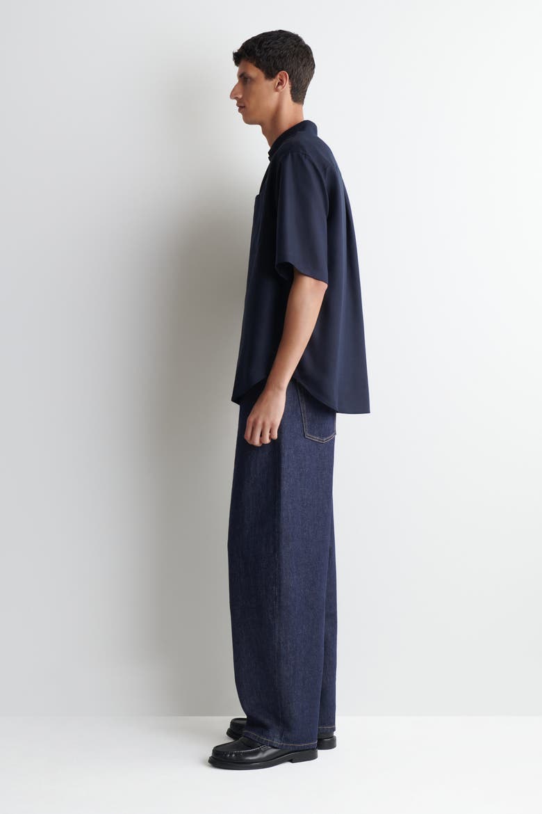 Oversized Popover Shirt, Alternate, color, NAVY