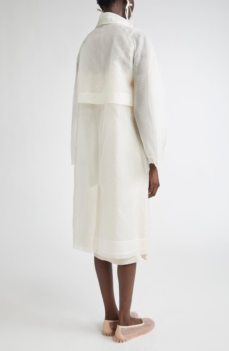 Simone Rocha Stuffed Carnation Silk Organza Car Coat, Alternate, color,