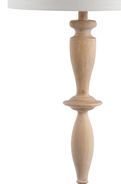 Jonathan Y Aldrin 63.5" Resin Led Floor Lamp, Brown Wood Finish In Brown